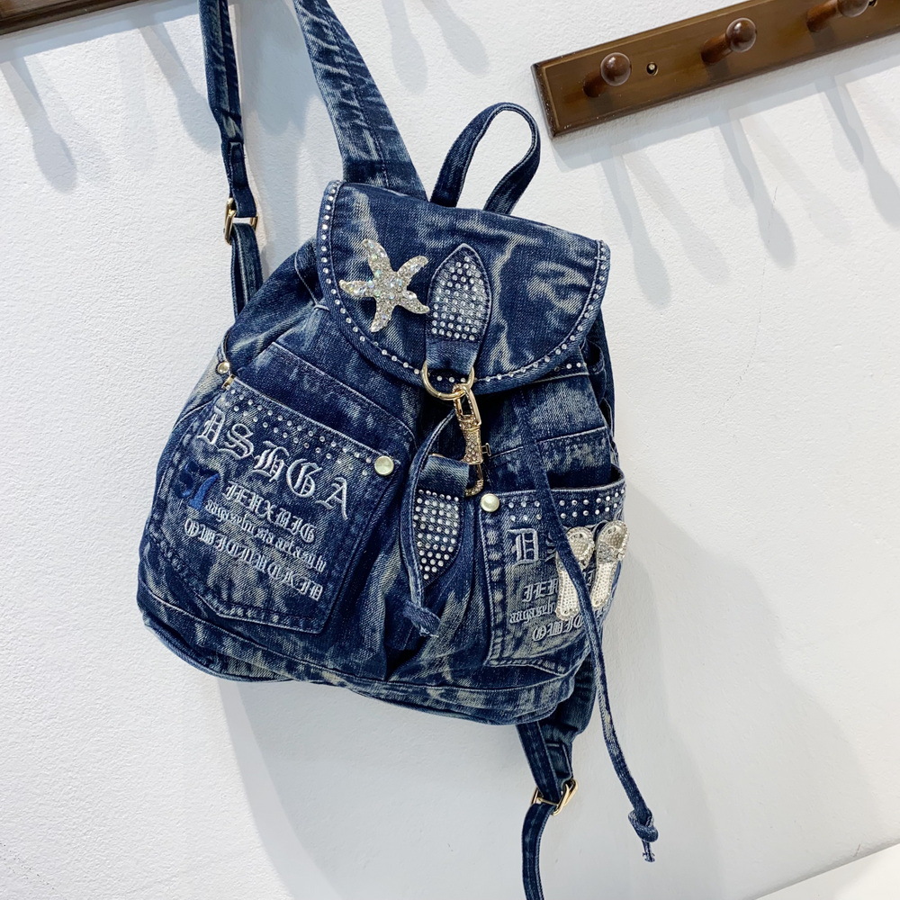 IPinee Luxury Denim กระเป๋าเป้ - Travel Backpack Anti Theft บทวิจารณ์และราคา