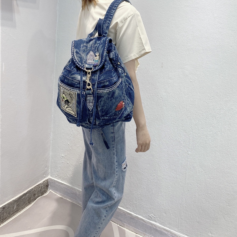 IPinee Luxury Denim กระเป๋าเป้ - Travel Backpack Anti Theft บทวิจารณ์และราคา